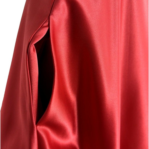 Say Yes To The Prom Embroidered Lace A-Line Dress Size 1 Pockets Backless Red - Picture 4 of 16